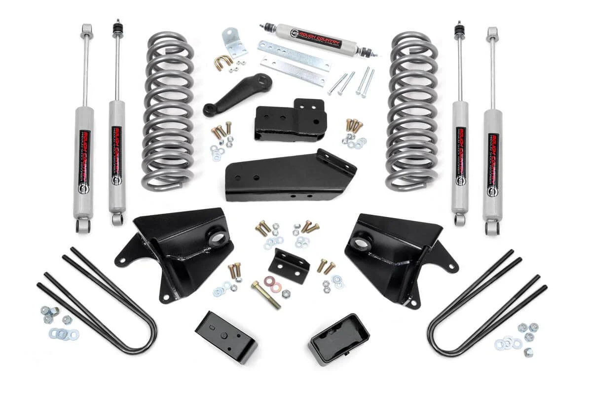 80-96 4wd F150 4 Inch Lift Kit w/Blocks - Rough Country Suspension