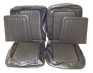 Front Seat Covers, Black Pair 68-77