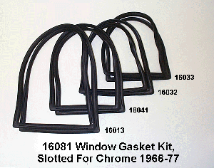 66-77 Early Bronco Slotted Window Gasket Kit