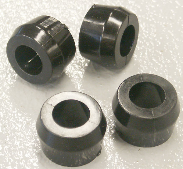 1980-1997 Ford F-Series Truck Front Shock Bushings, Black (One Shock)