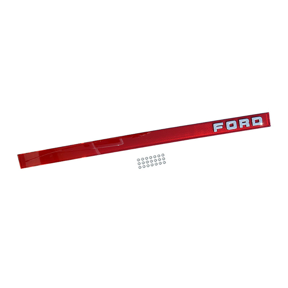 1987-97 Tailgate Finish Panel Trim - Red w/ FORD Letters