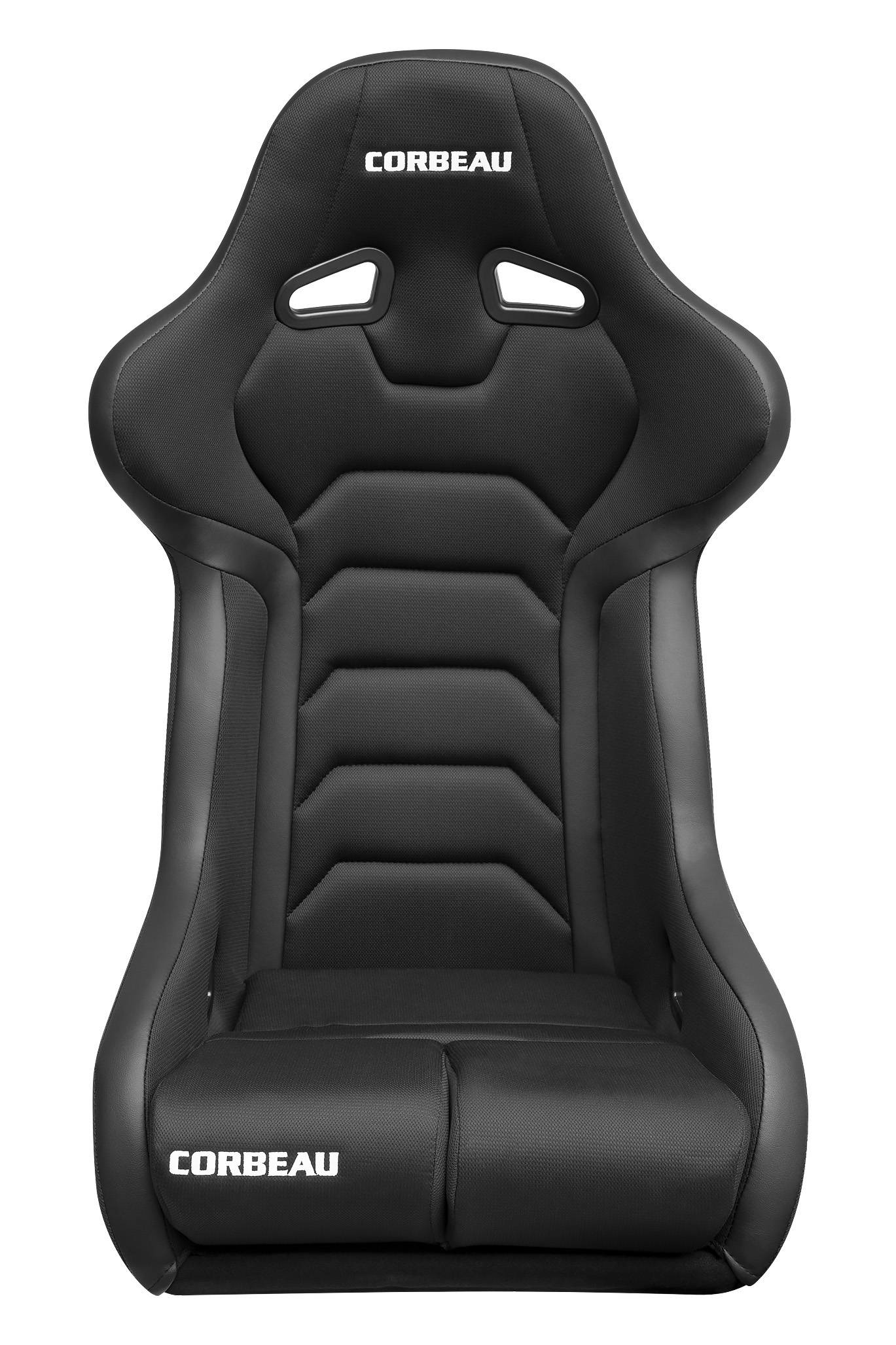 Corbeau FX1 - WIDE - Black Cloth/Vinyl - Fixed Back Racing Seat