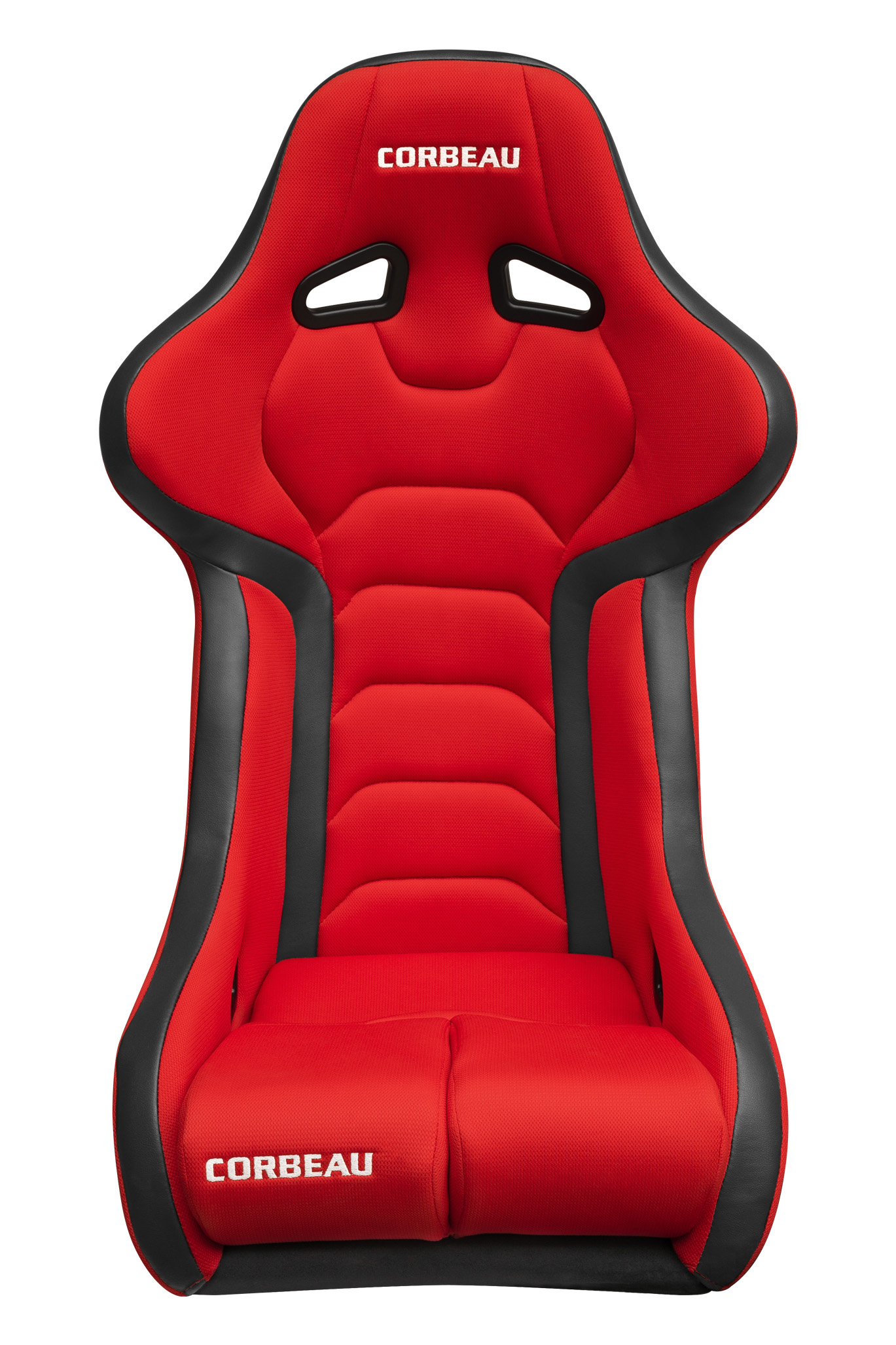 Corbeau FX1 Red Cloth/Black Vinyl -Fixed Back Racing Seat