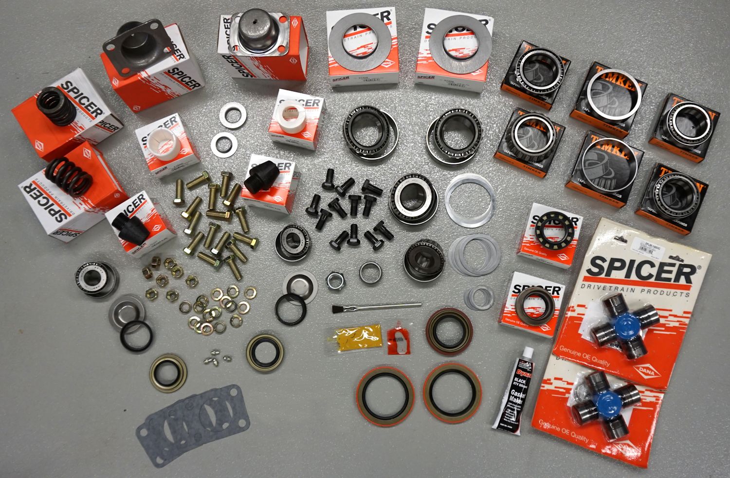 1978-91 D60 Complete Axle Rebuild Kit, Timken Bearings