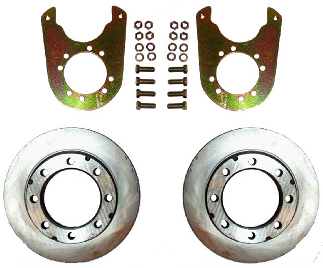 HD4x4Parts Dodge Dana 60 Rear Disc Brake Conversion Bracket Kit (Bare Steel)