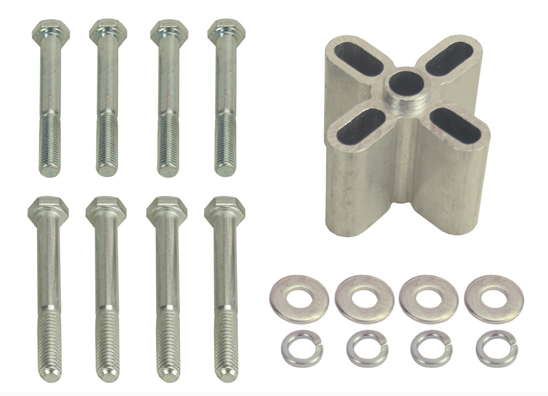 Mill Finish 2 Inch Fan Spacer Kit