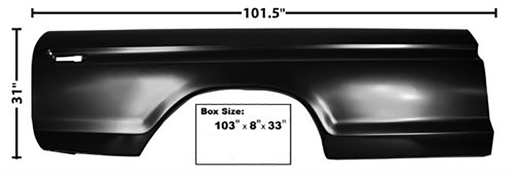 1973-1979 Ford F-Series Right Bed Side Panel