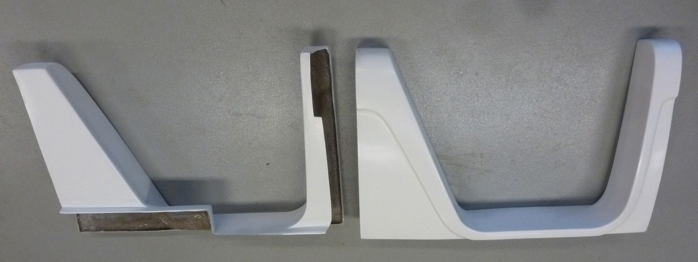 Fiberglass Door Inserts wth Built in Backing Plates, Pair