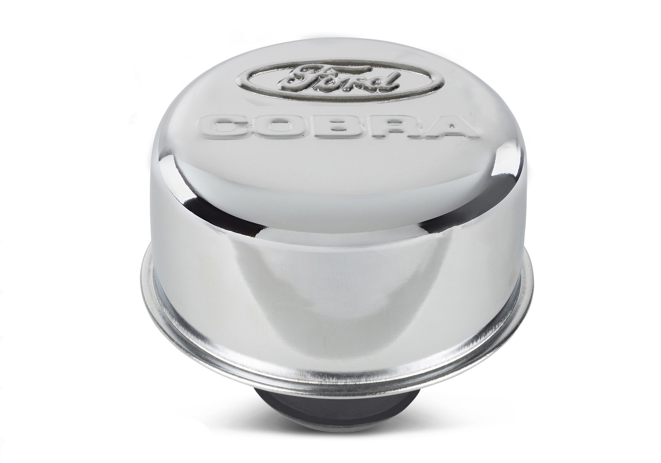 Ford Cobra Logo Air Breather Cap - PUSH-IN Type - CHROME