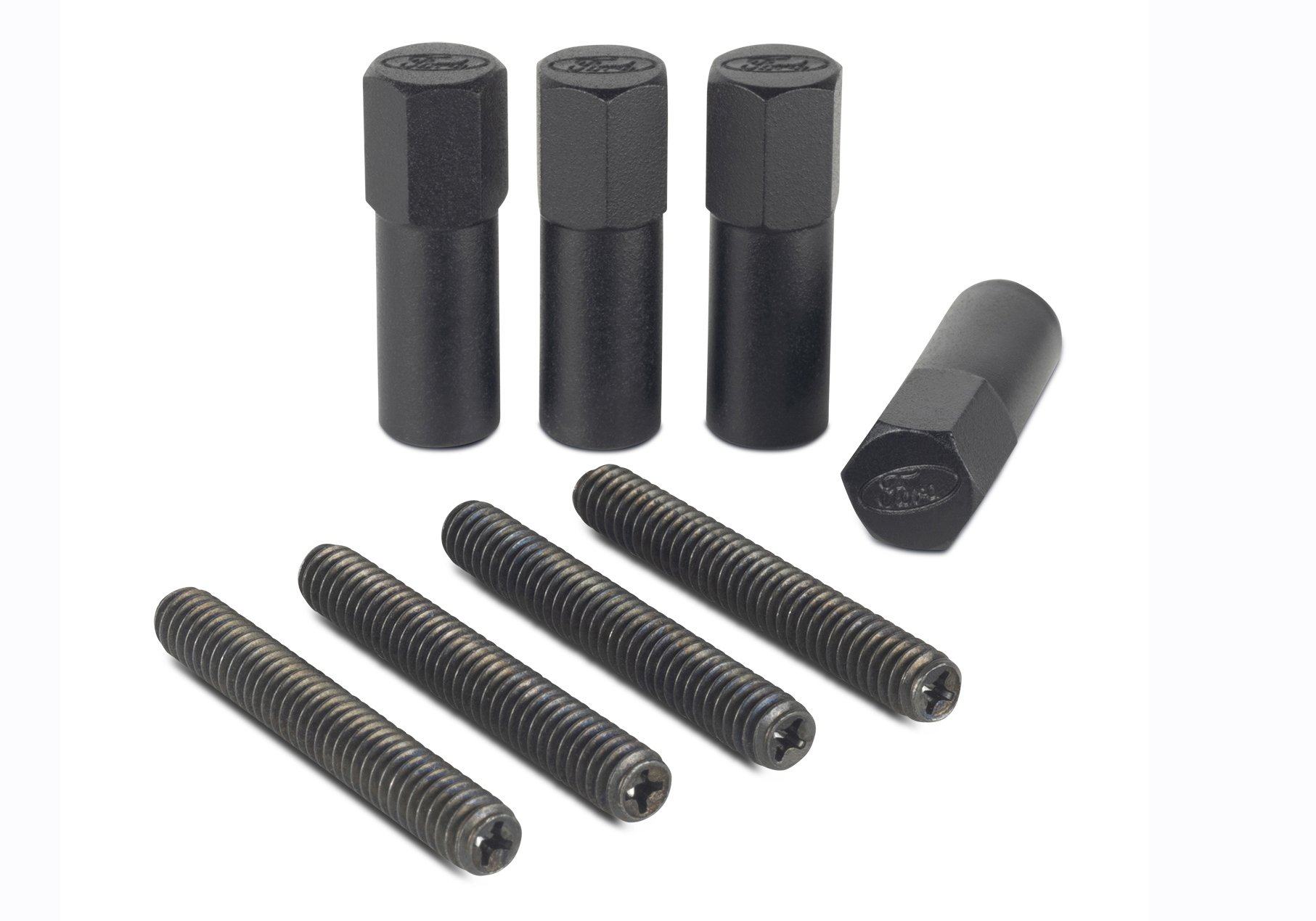 Ford Performance Valve Cover Hold Down Mini Nuts - BLACK CRINKLE