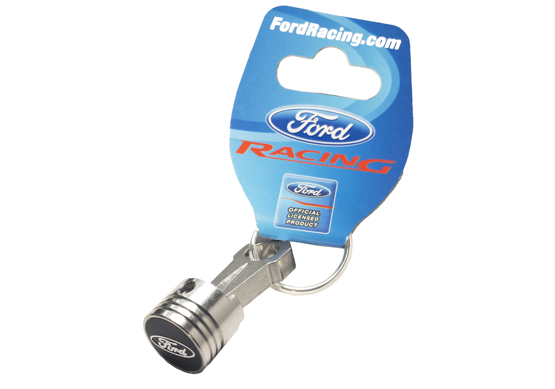 Piston & Rod Key Chain Featuring the Ford Oval