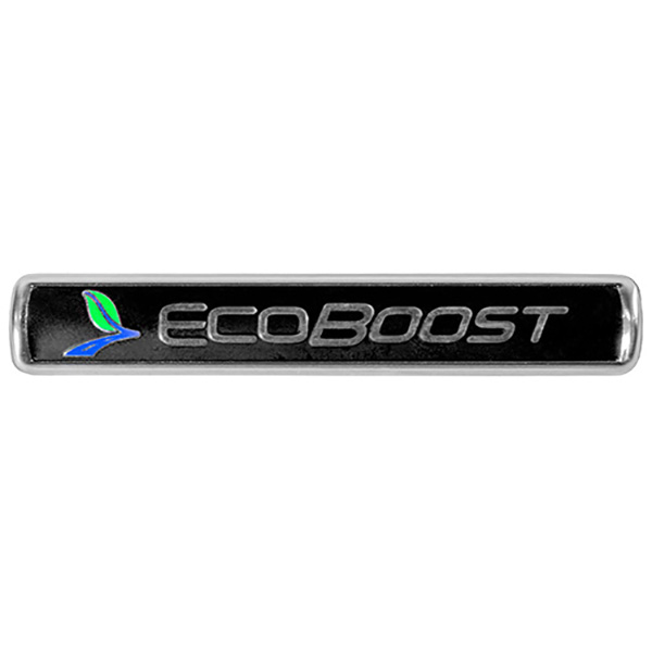 Ecoboost Emblems/Badges-Black & Silver-PAIR