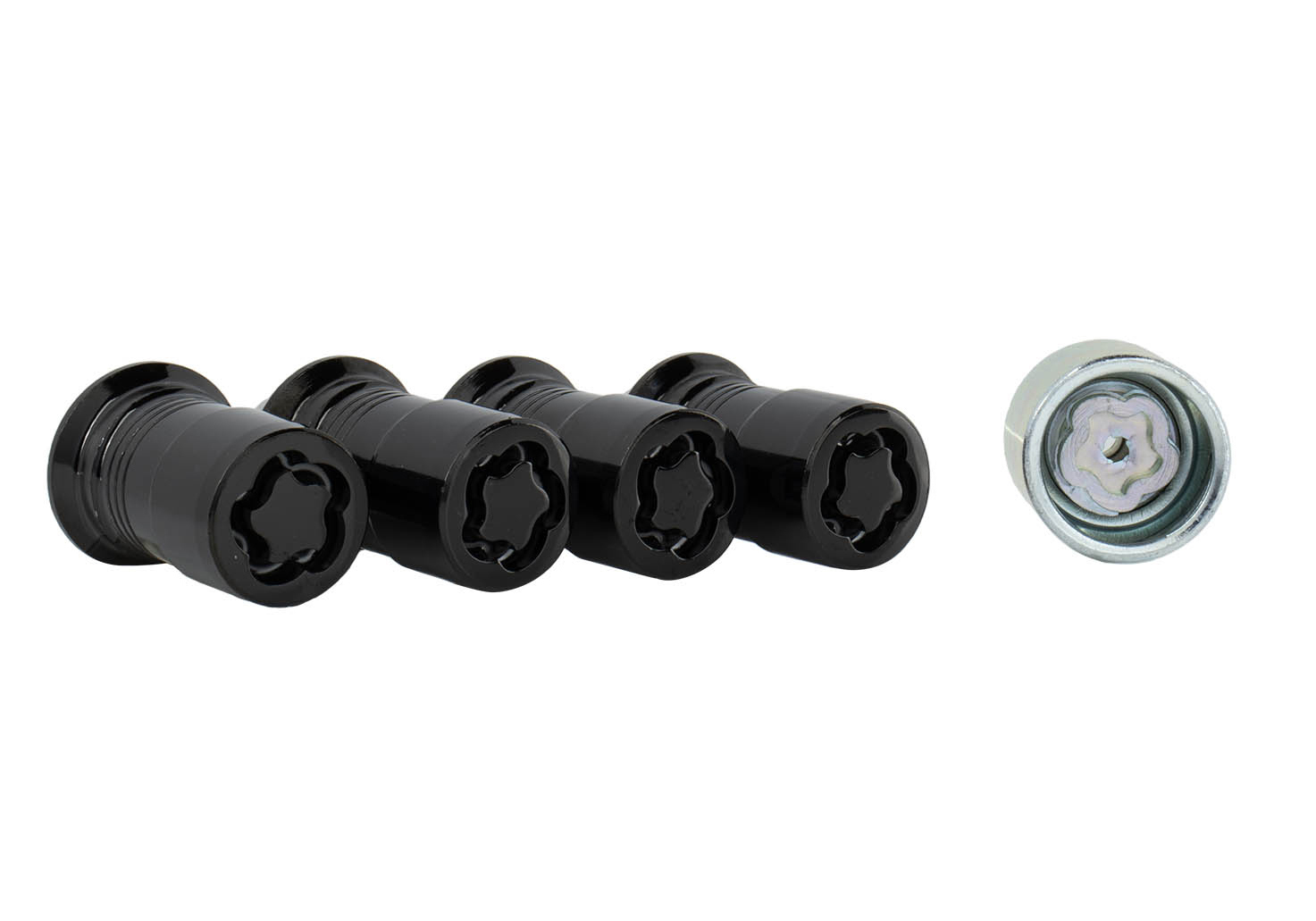 Ford Performance M14 X 1.5 Black Security Lug Nut Kit Set of 4