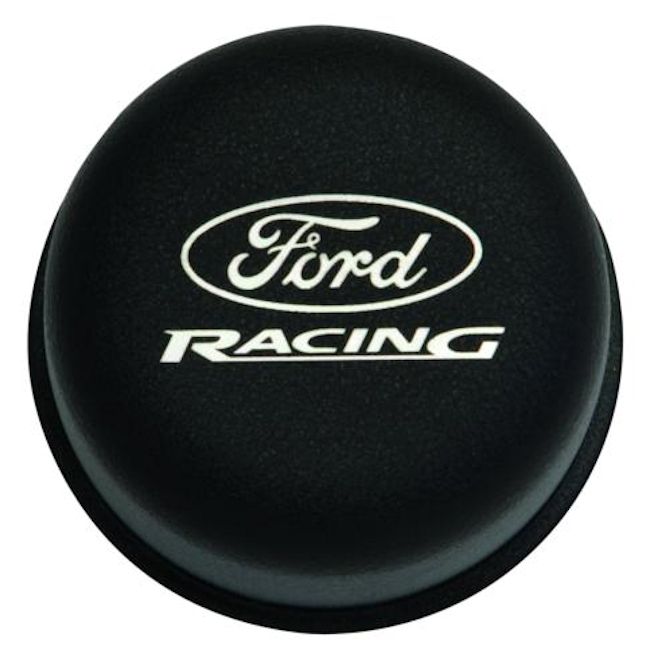 Black Breather Oil Cap Breather with Laser Etched Ford Racing Logo