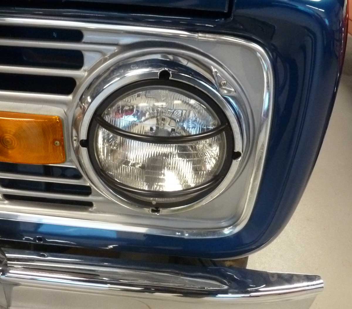 1966-1978 Ford Bronco and F Series Truck Snap in Headlamp Guards, Black