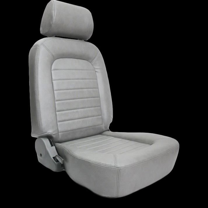 Procar Classic Lowback Vinyl Seat with Headrest - GRAY