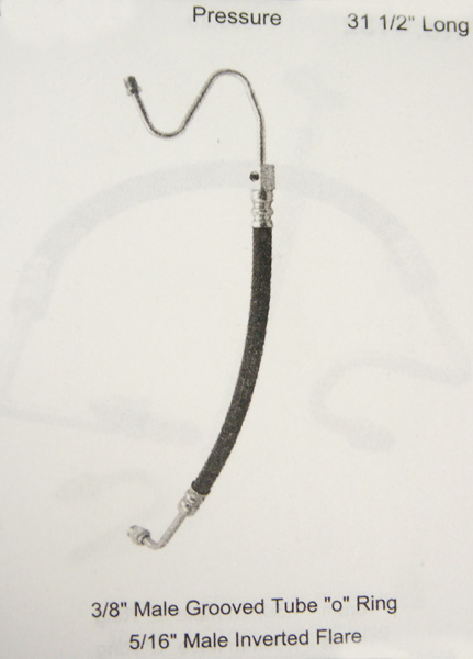 1991-92 5.0L w/AOD Power Steering Pressure Hose