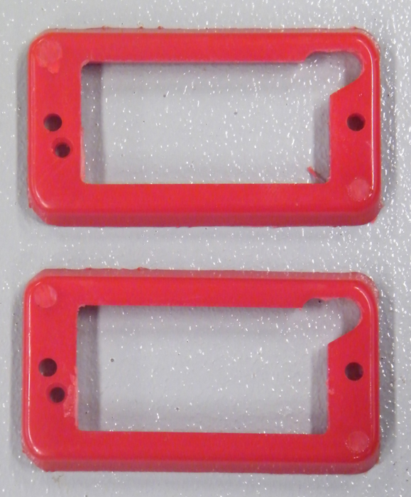 Bronco Poly Turn Signal Bases, Red