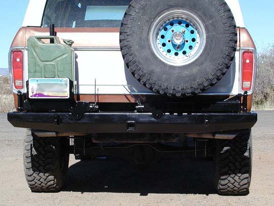 1978-1979 Ford Bronco RockSolid Rear Bumper w/ Tire & Gas Can Rack