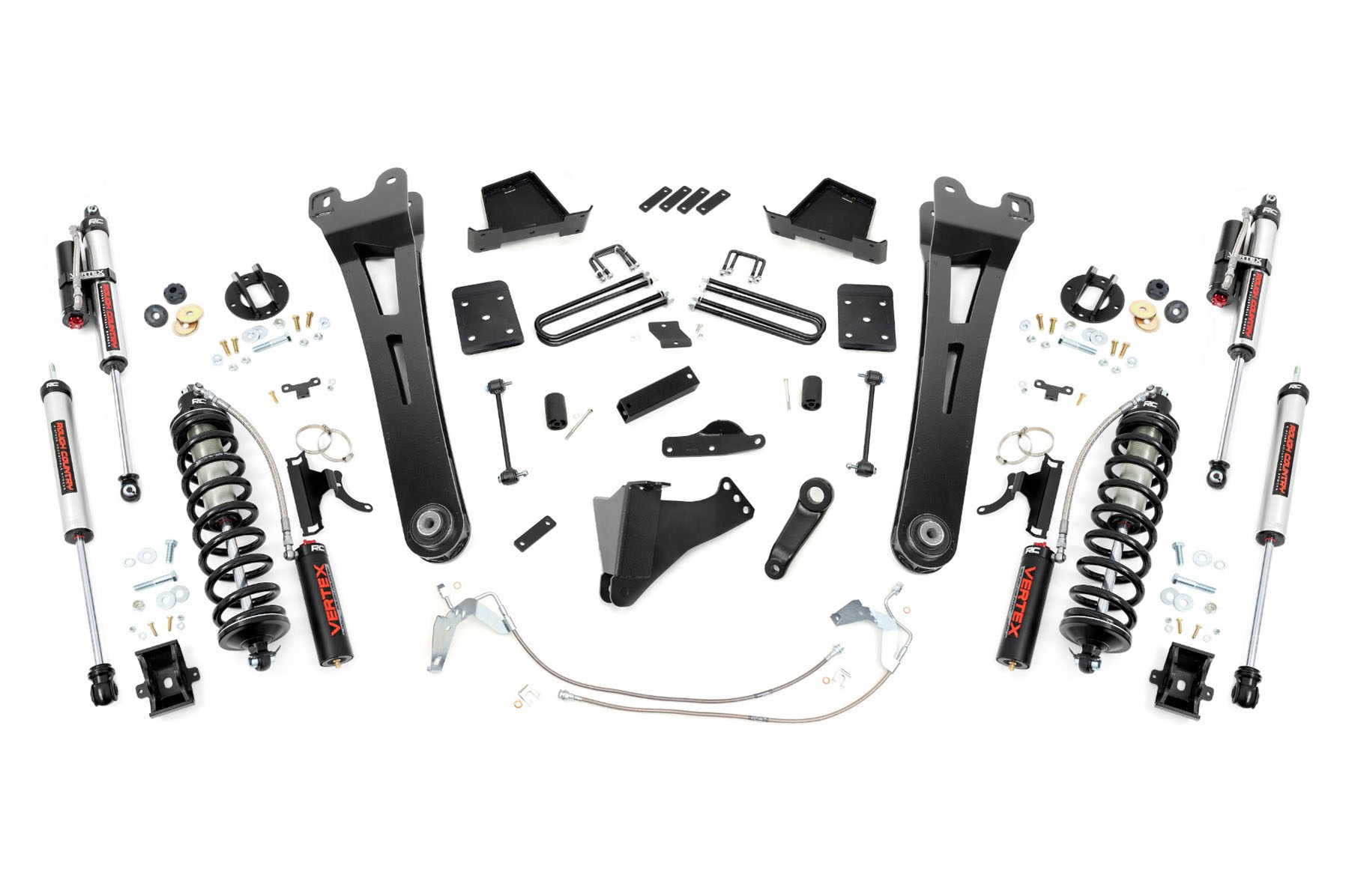 08-10 Super Duty 4wd 6 Inch Coilover Conversion Lift Kit w/Radius Arms- Rough Country Suspension