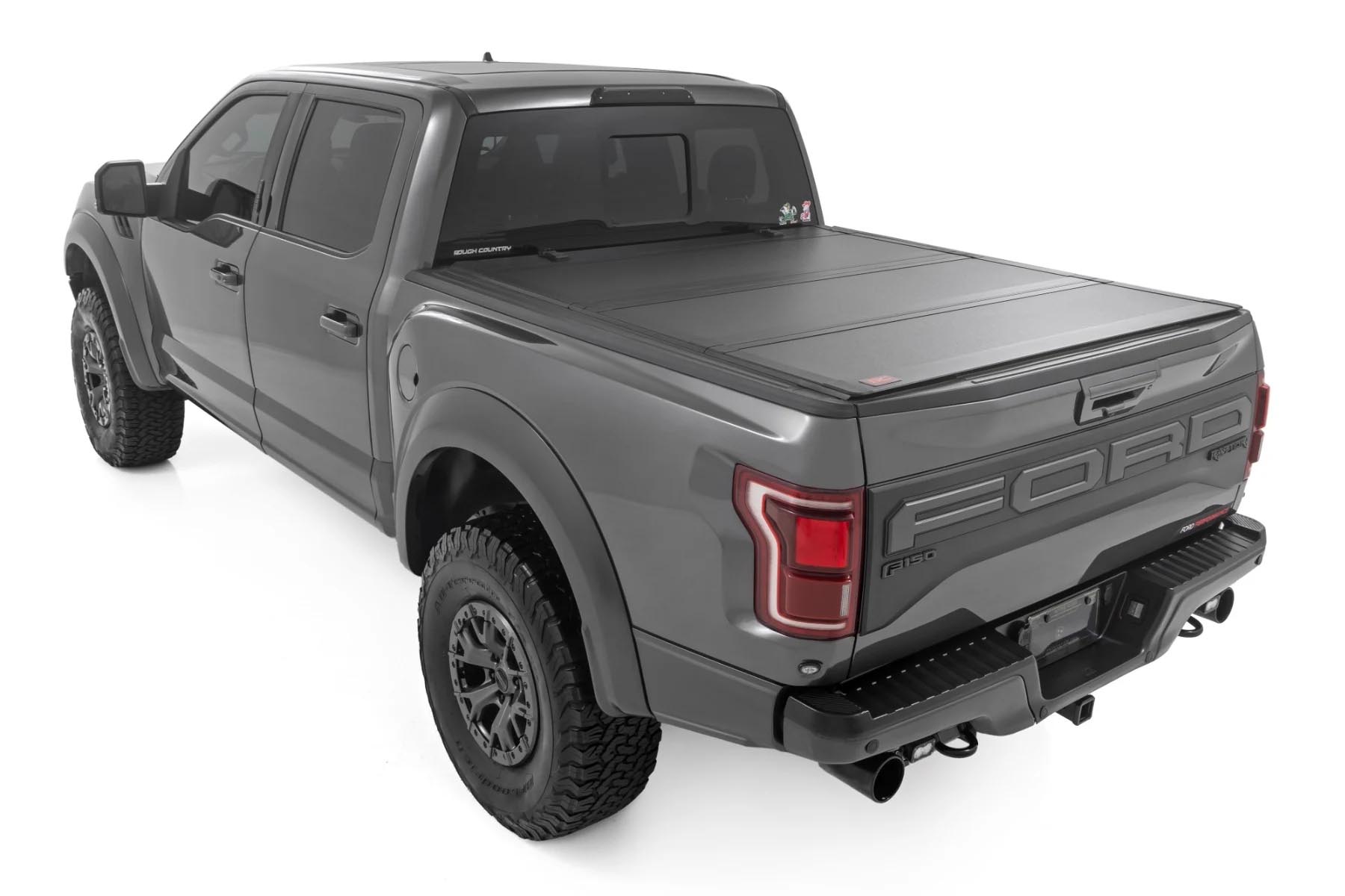 21-24 F150 Rough Country Hard Tri-Fold Flip Up Bed Cover