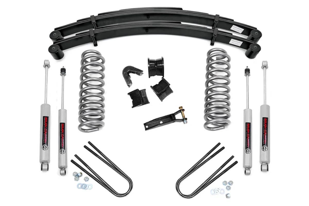 70-76 F100 4wd 4 Inch Lift Kit w/ Leaf Springs, Rough Country