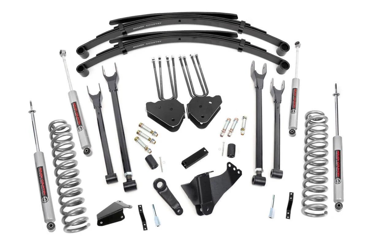 2005-07 Ford Super Duty 4wd 8 Inch Lift Kit w/ Rear Leafs - Rough Country Suspension