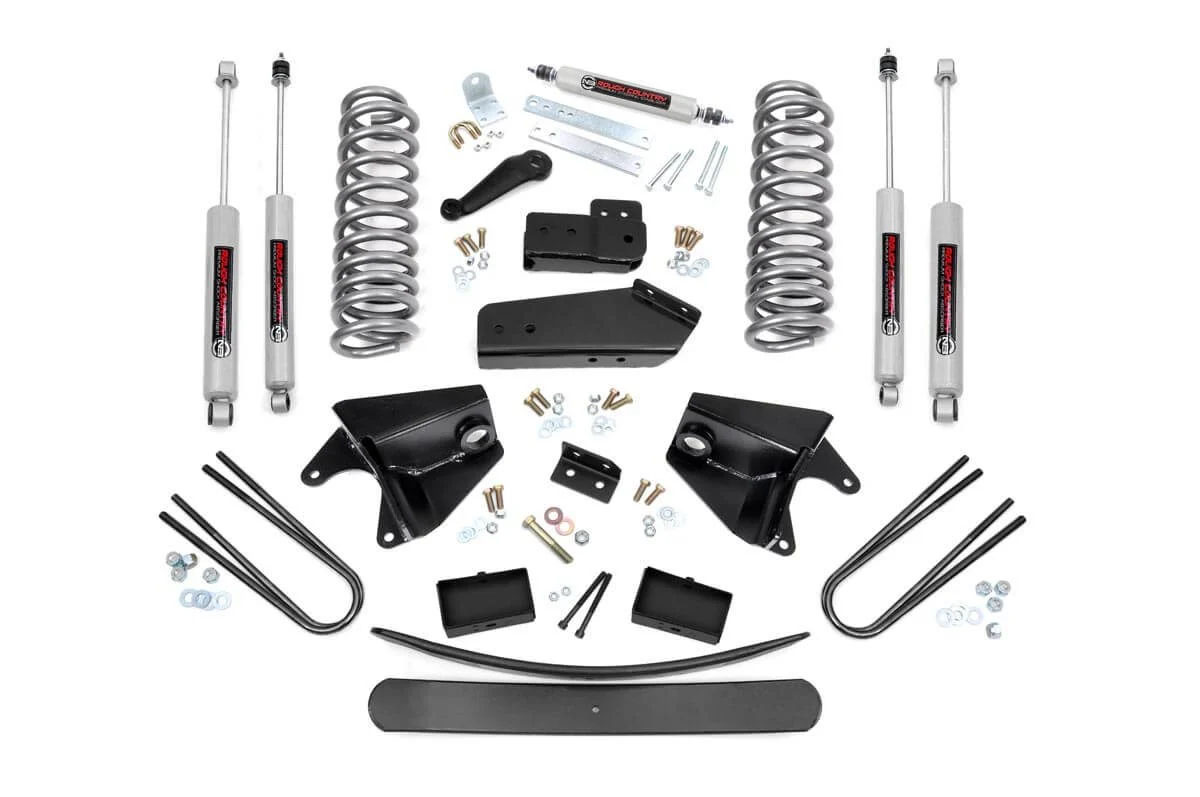 80-96 Bronco & F150 4wd 6 Inch Lift Kit w/Blocks - Rough Country Suspension