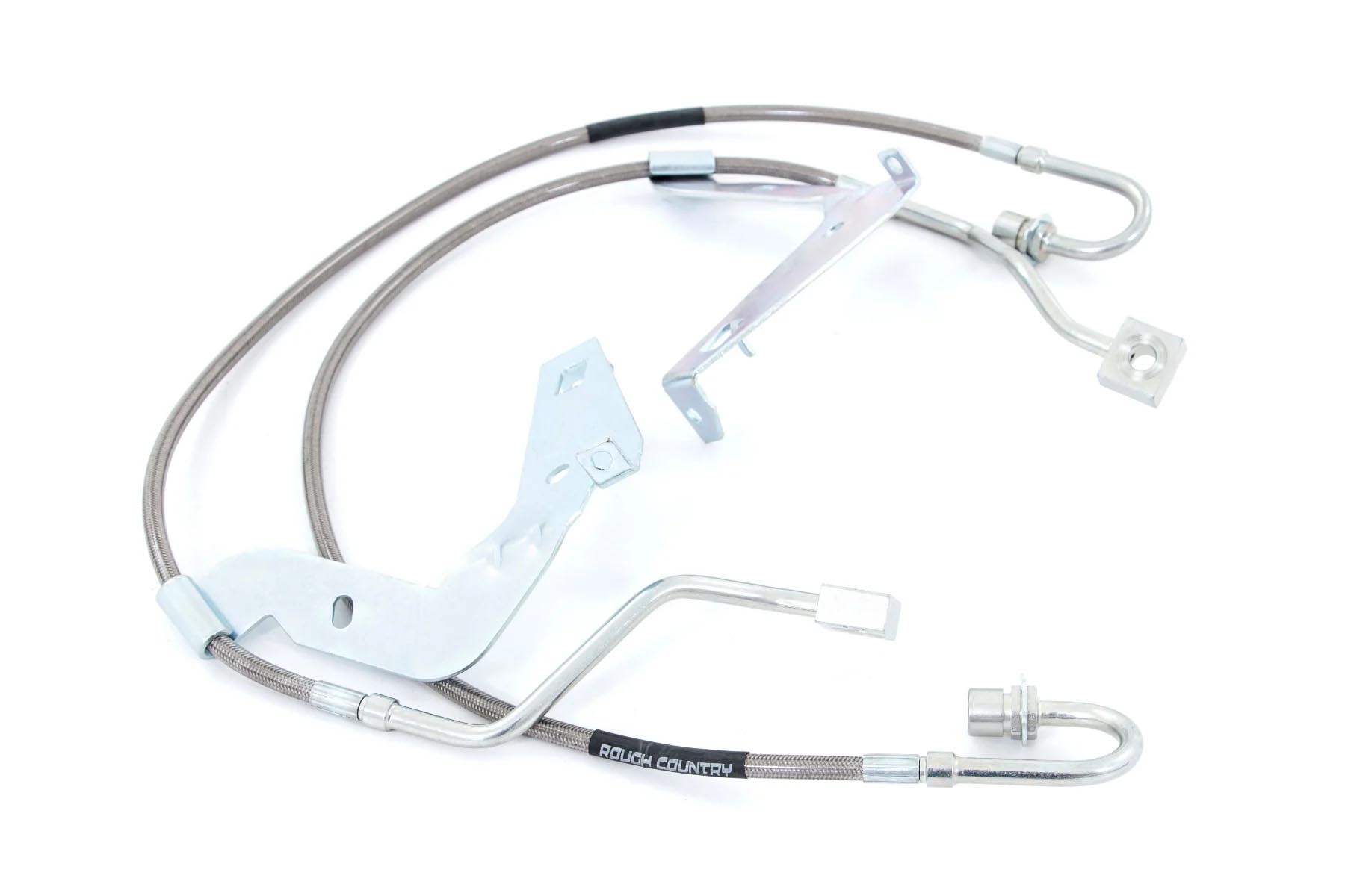 17-24 Super Duty Stainless Steel Front Brake Lines - Rough Country