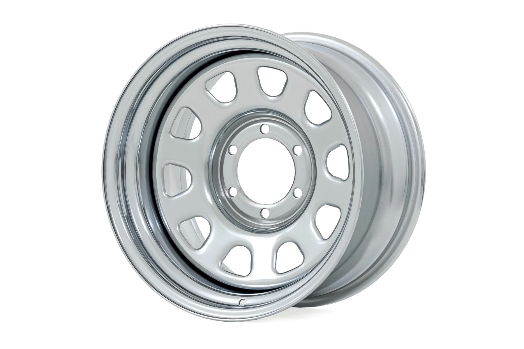 Chrome Steel Wheel - 16 x 8 Inch - 5 x 4.5 Inch Bolt Pattern