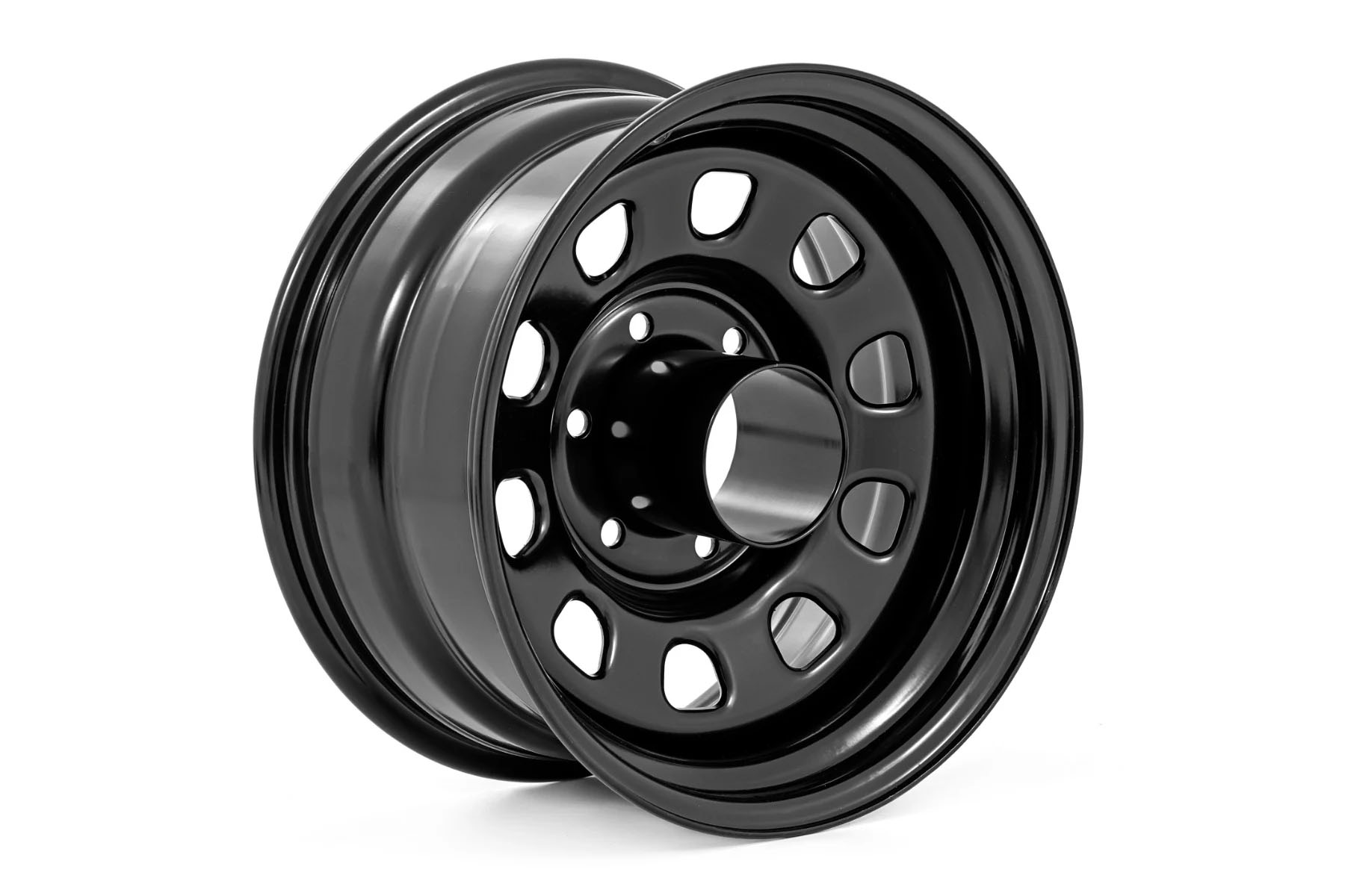 Black Steel Wheel - 15 x 8 Inch - 5 x 5.5 Inch Bolt Pattern