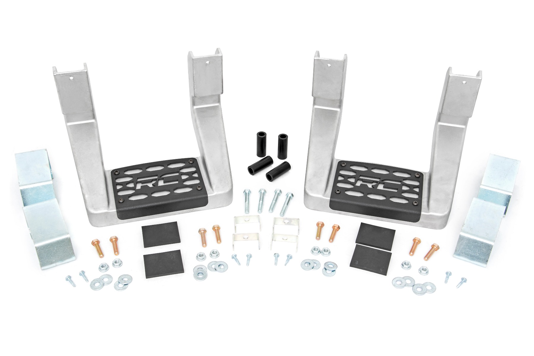 Rough Country Aluminum Single Hoop Steps - PAIR