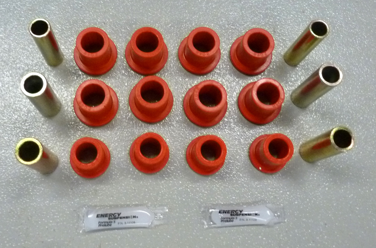 Spring Eye & Shackle Bushings Kit, Red