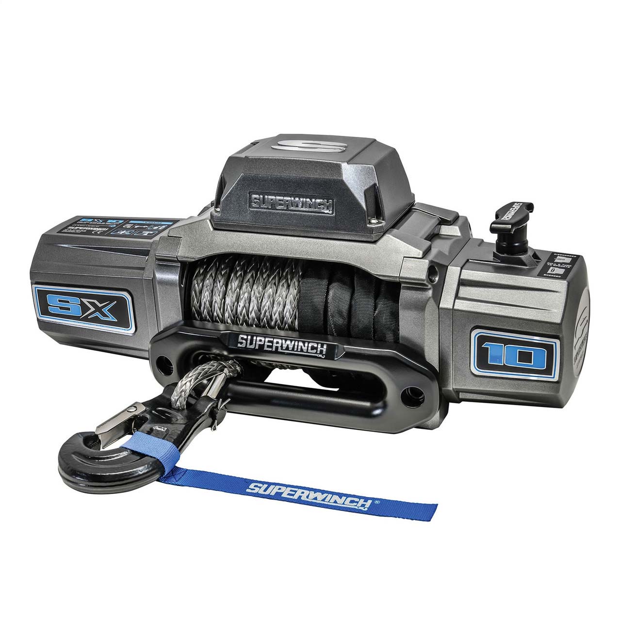 Superwinch SX10SR 10000 lb 12V DC Winch with Synthetic Rope - Graphite