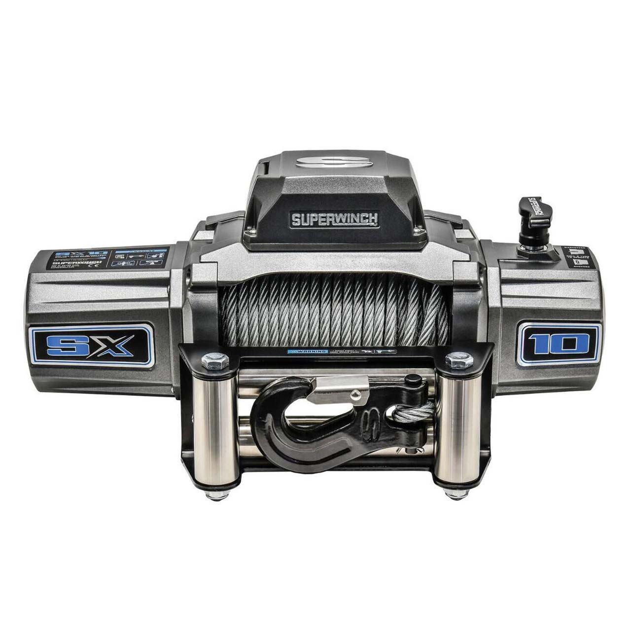 Superwinch SX10 10000 lb 12V DC Winch with Steel Wire Rope - Graphite
